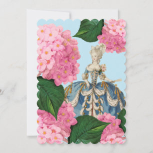 Marie Antoinette Pink Hydrangea Custom Einladungen