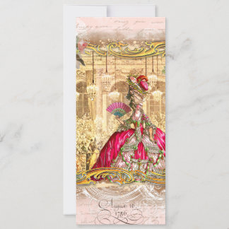 Marie Antoinette Pink Party in Versailles Einladung