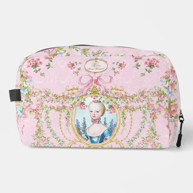Marie Antoinette pink rose frame pouch  Waschbeutel (Vorderseite)