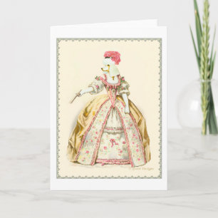 Marie Antoinette Poodle Fashion Plate Stationery