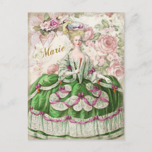Marie Antoinette Portrait Postcard Bouquet Postkarte