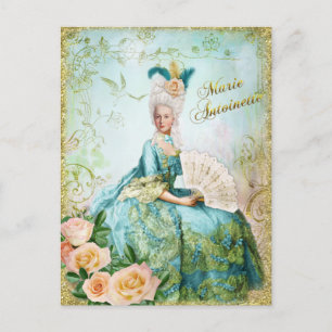 Marie Antoinette Portrait Postkarte Smaragd Garten