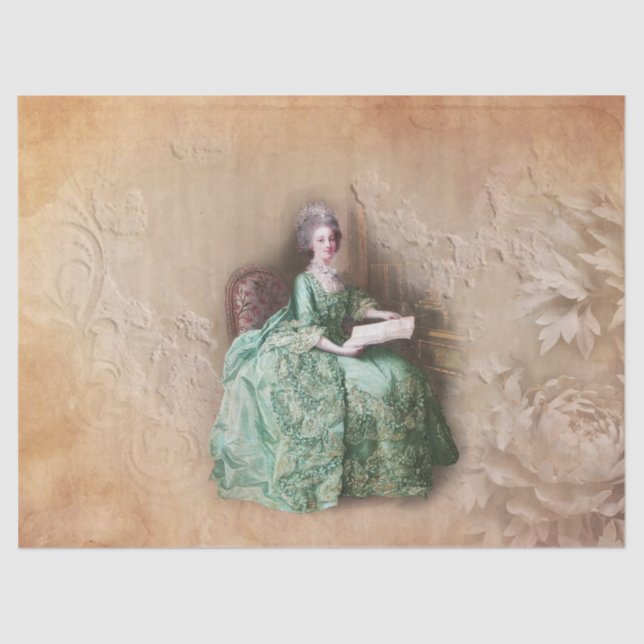Marie Antoinette Reading Tissue Paper Seidenpapier (Vorderseite)