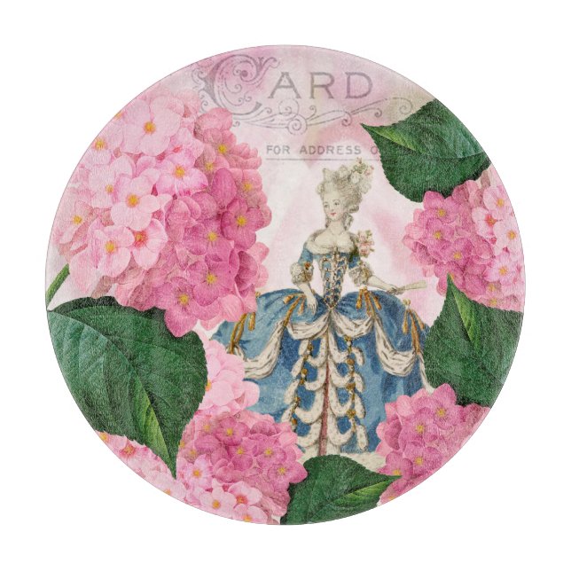 Marie Antoinette Redoute Round Cutting Board Schneidebrett (Vorderseite)