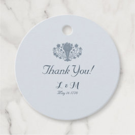 Marie Antoinette Rokoko Dusty Blue Vielen Dank Geschenkanhänger