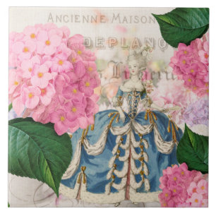 Marie Antoinette Rosa Hydrangeen-Keramikfliese Fliese