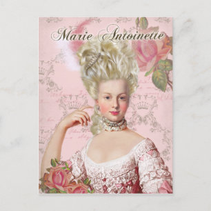 Marie Antoinette Rosa Porträt Postkarte