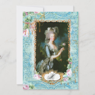 Marie Antoinette Rose & Lace Einladungskarte Einladung