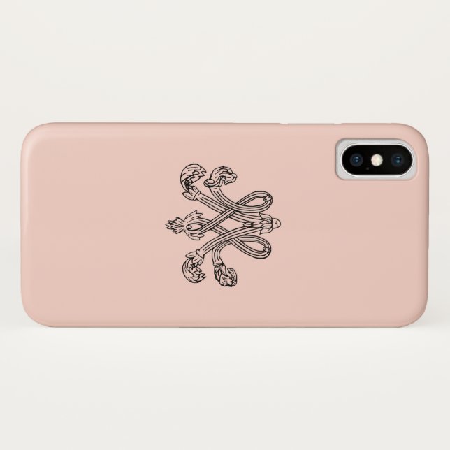 Marie Antoinette Royal initial rosane Handyhülle Case-Mate iPhone Hülle (Rückseite (Horizontal))