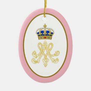 Marie Antoinette Royal Monogramm Keramik Ornament