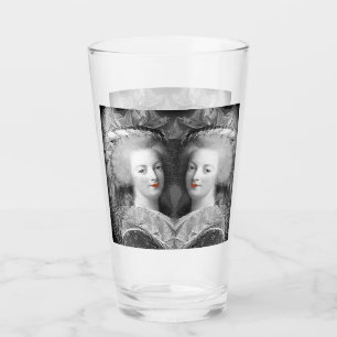 Marie Antoinette Schwarz-Weiß-Collage Glas