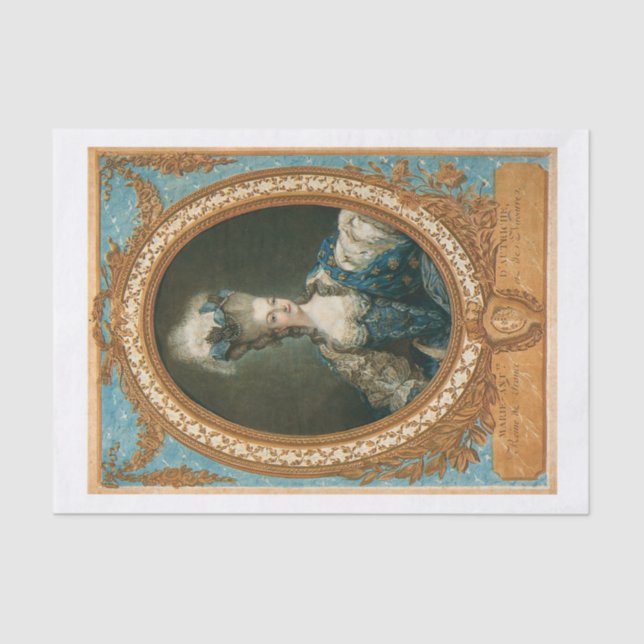 Marie Antoinette Seidenpapier (Vorderseite)