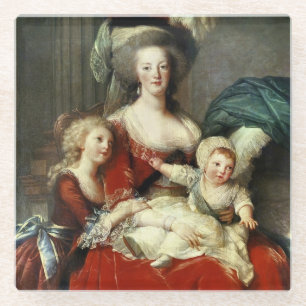 Marie-Antoinette und ihre vier Kinder, 1787 Glasuntersetzer