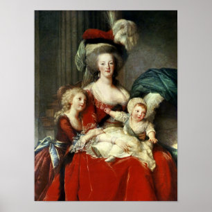 Marie-Antoinette und ihre vier Kinder, 1787 Poster