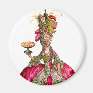 Marie Antoinette und Peacock Magnet