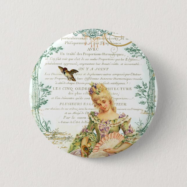 Marie Antoinette und Sparrow Button (Vorderseite)