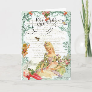 Marie Antoinette Valentinstag Feiertagskarte