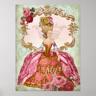 Marie Antoinette Verseilles Queen  Print Poster