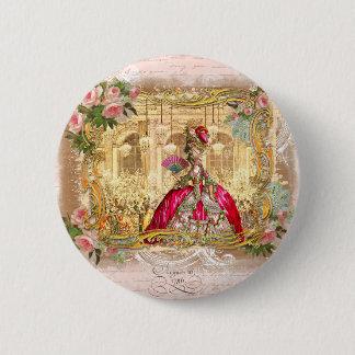 Marie Antoinette von Versailles Party Pink Button