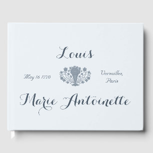 Marie Antoinette Wedding Rokoko Dusty Blue Gästebuch