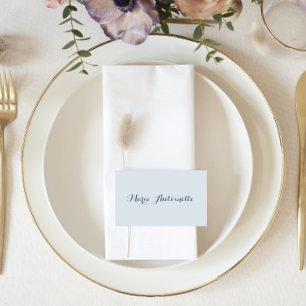 Marie Antoinette Wedding Rokoko Dusty Blue Platzkarte