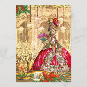 Marie Antoinette Weihnachts-Teeparty in Versailles Einladung