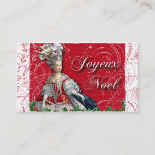 Marie Antoinette Weihnachts-Toile Visitenkarten Visitenkarte