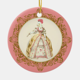 Marie Antoinette Weißes Poodle Ornament