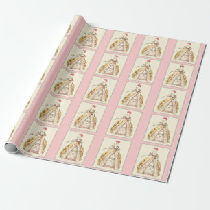 Marie Antoinette White Poodle Geschenkpapier