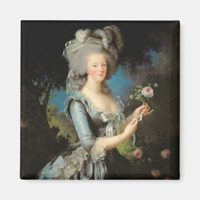 Marie Antoinette with a Rose, 1783 Magnet (Vorne)