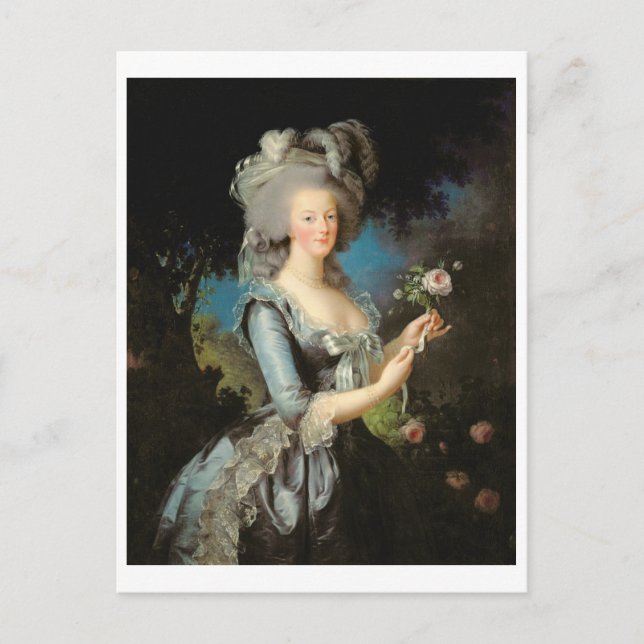 Marie Antoinette with a Rose, 1783 Postkarte (Vorderseite)
