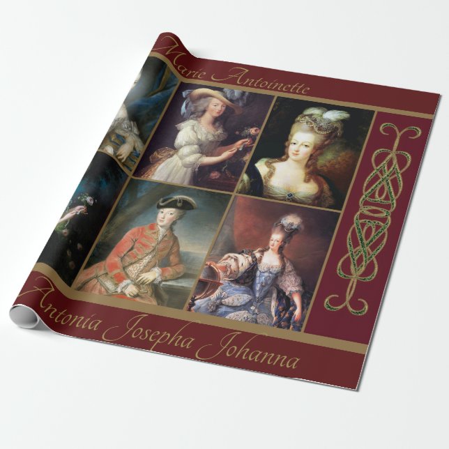 Marie Antoinette Wrapping Paper Geschenkpapier (Ungerollt)