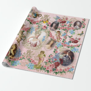 Marie Antoinette Wrapping Paper Rose Versailles Geschenkpapier