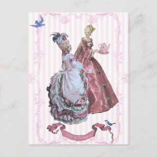 Marie AntoinetteTee im Trianon Postkarte