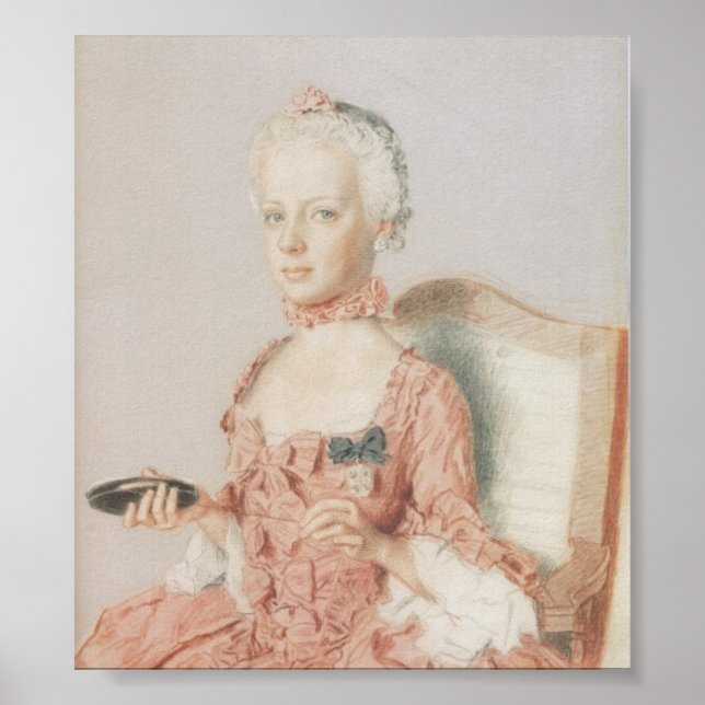 Marie Antonia von Österreich -Jean-Étienne Liotard Poster (Vorne)