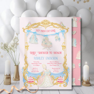 Marie Antoniette Lasst sie Kuchen essen Baby Showe Einladung