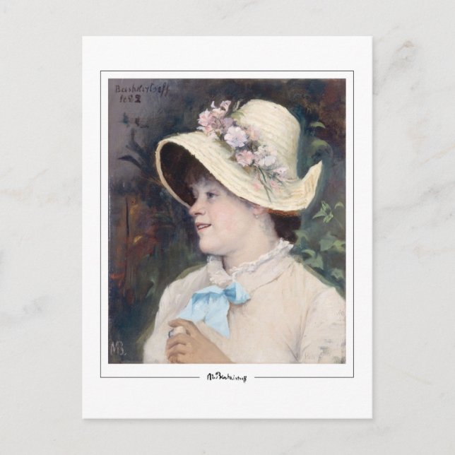 Marie Bashkirtseff #6 - Fine Art Postcard Postkarte (Vorderseite)