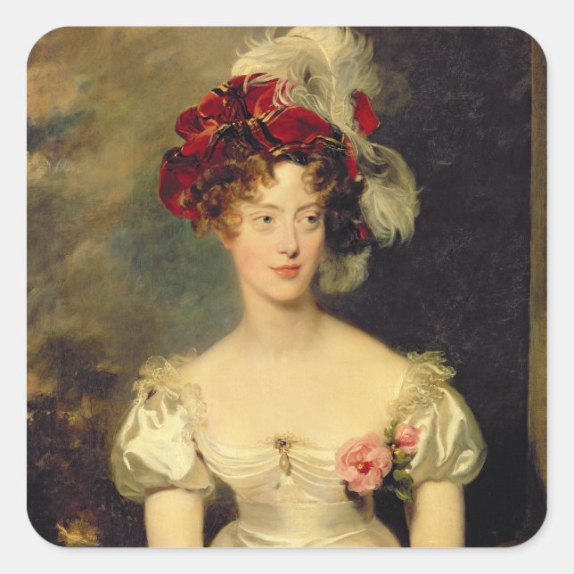 Marie-Caroline de Bourbon Duchesse de Berry Quadratischer Aufkleber (Vorderseite)