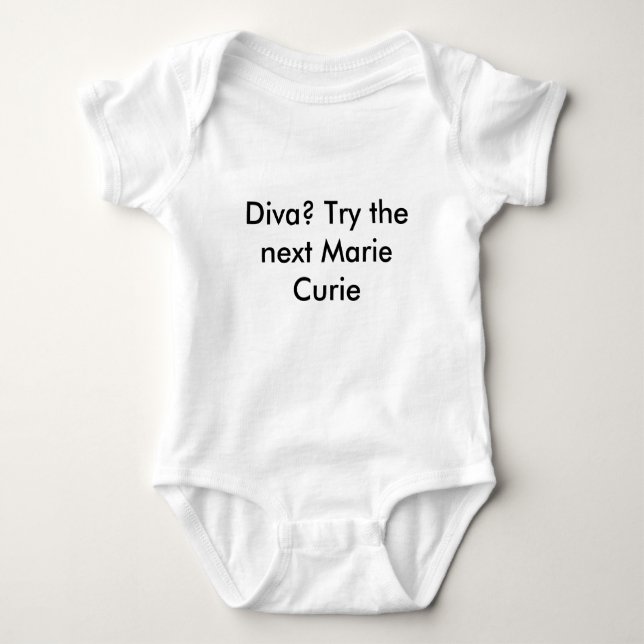 Marie Curie Baby Strampler (Vorderseite)