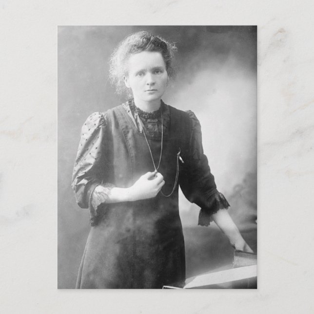 Marie Curie historisches Foto Postkarte (Vorderseite)