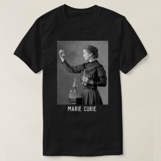 Marie Curie ist physikistisch schwarz elegantes He T-Shirt