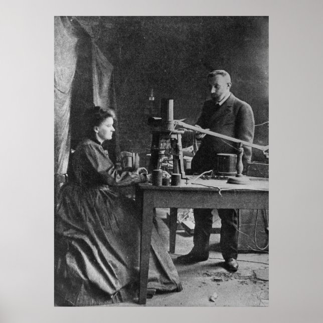 Marie Curie mit Ehemann Poster (Vorne)