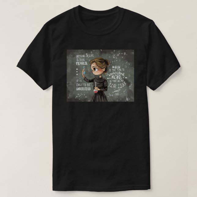 Marie Curie Poster T-Shirt (Design vorne)