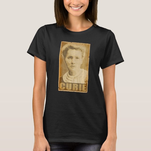 Marie Curie Torn Propaganda Poster T-Shirt (Vorderseite)