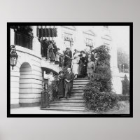 Marie Curie und Präsident Harding 1922