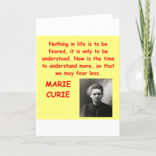 Marie Curie Zitat Karte