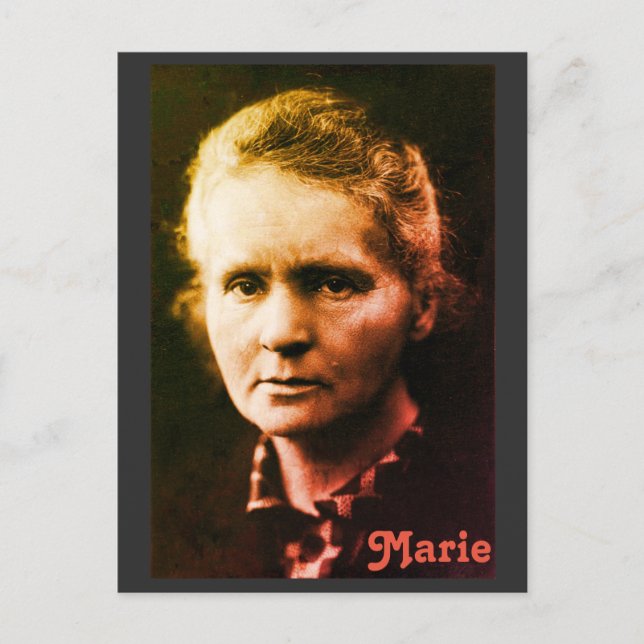 Marie Currie Postkarte (Vorderseite)