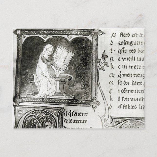 Marie de France schriftlich Postkarte (Vorderseite)