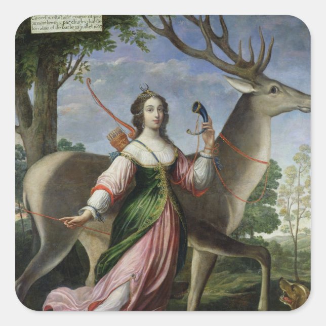 Marie de Rohan-Montbazon Duchess von Chevreuse Quadratischer Aufkleber (Vorderseite)