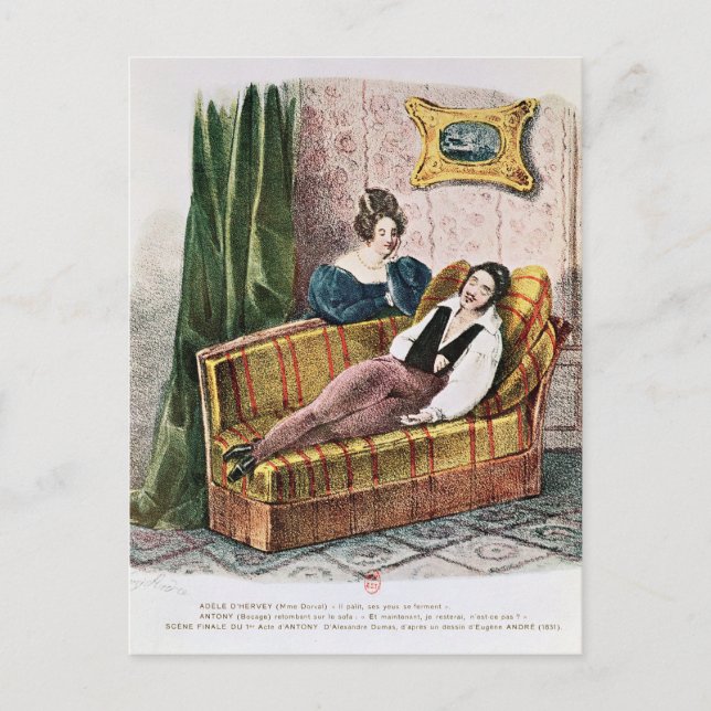 Marie Dorval in der Rolle von Adele d'Hervey Postkarte (Vorderseite)
